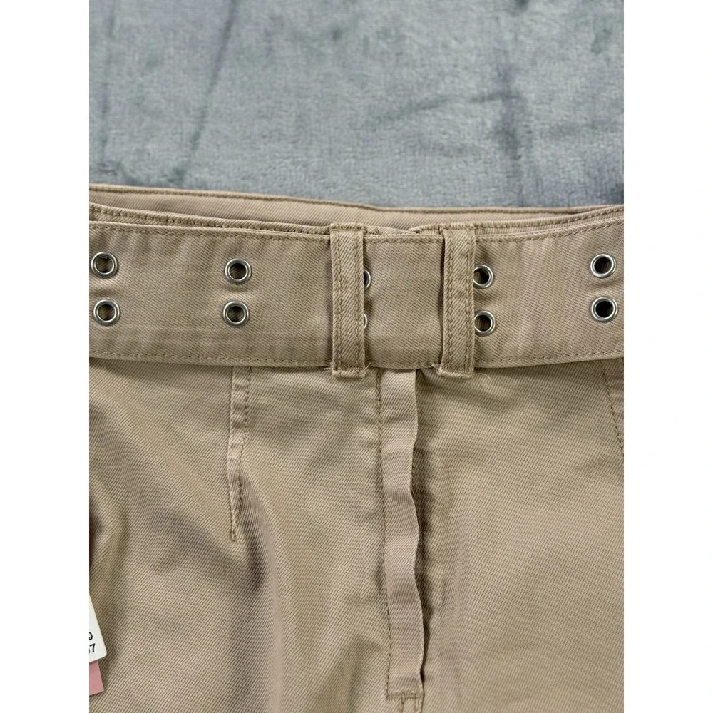 Juicy Couture Cargo Mini Skirt Belted Nomad Brown Khaki NWT Women's 28